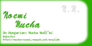 noemi mucha business card